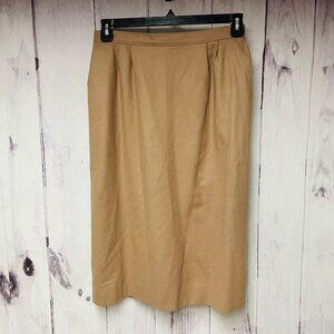 Vintage Pendleton Virgin Wool Pencil Skirt Womens Size 10 Tan Beige